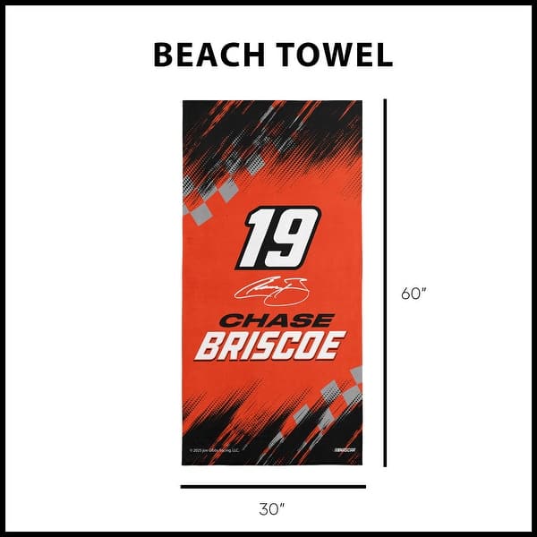 dimension image slide 4 of 19, NASCAR Simple Speed Beach Towel