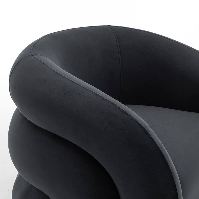 SEYNAR Modern Glam Velvet 360 Degree Swivel Accent Armchair with Tufted Back Set of 2