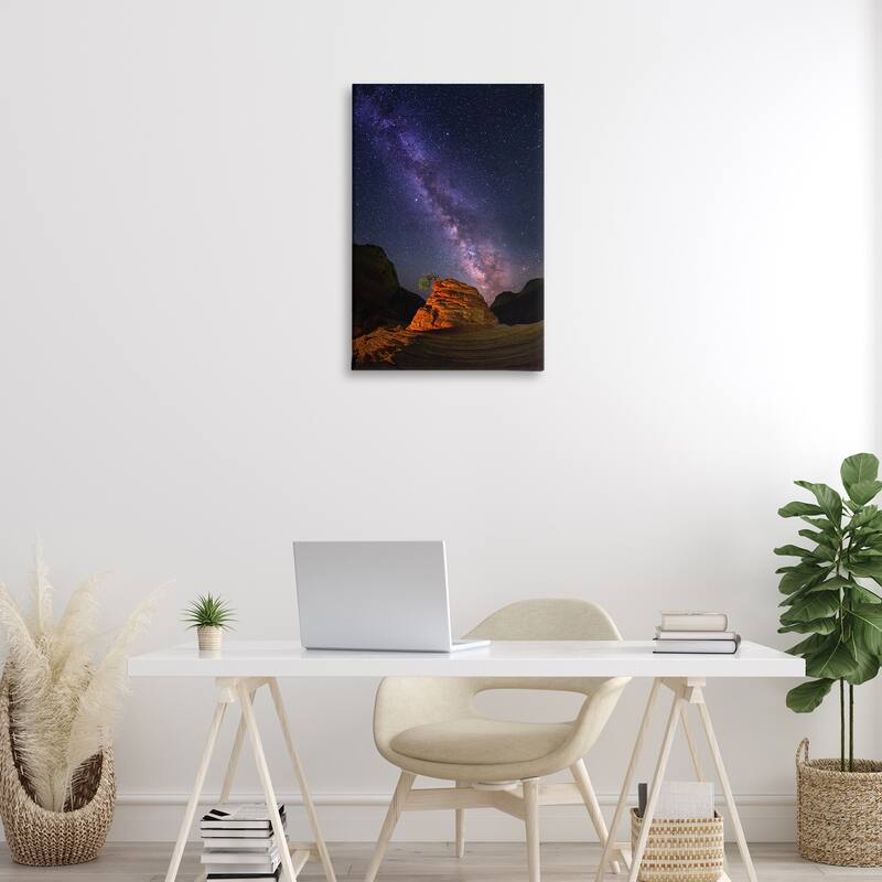 Stupell Milky Way Stars over Canyon Canvas Wall Art Design By Royce Bair