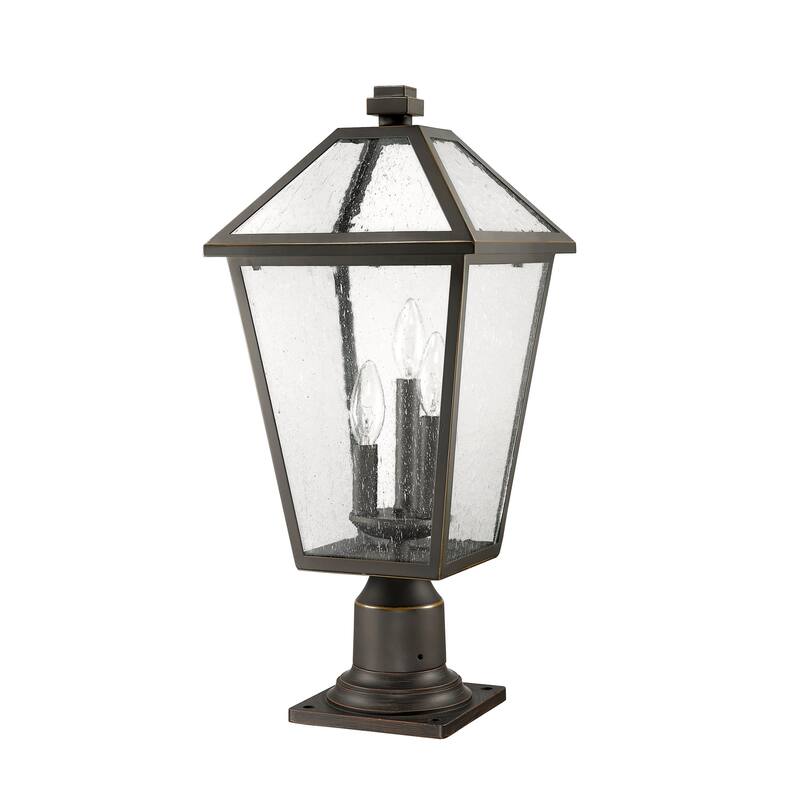 Z-Lite Talbot 3 Light 22" Tall Outdoor Pier Mount Post Light