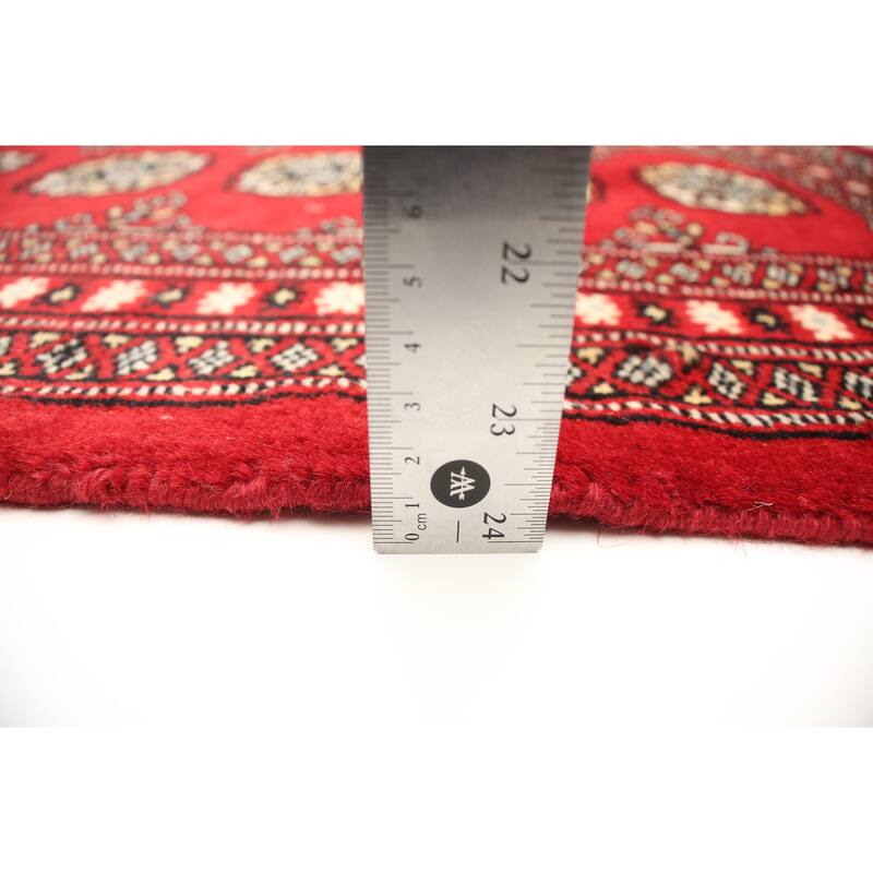 ECARPETGALLERY Hand-knotted Finest Peshawar Bokhara Red Wool Rug - 2'2 x 2'11