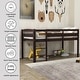 preview thumbnail 12 of 19, Twin Size Low Loft Bed with Ladder & Guardrails, Wooden Twin Bed Frame