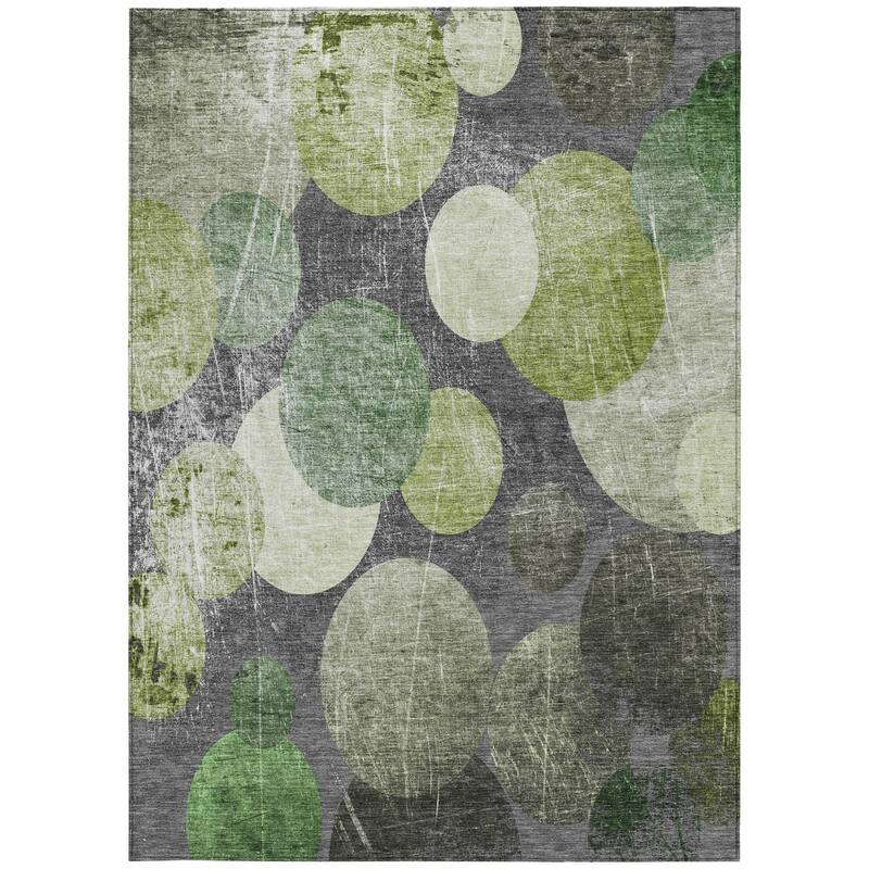 Jami Modern Art-Inspired Weather Resistant Versatile Elegance Runner Outdoor Rug