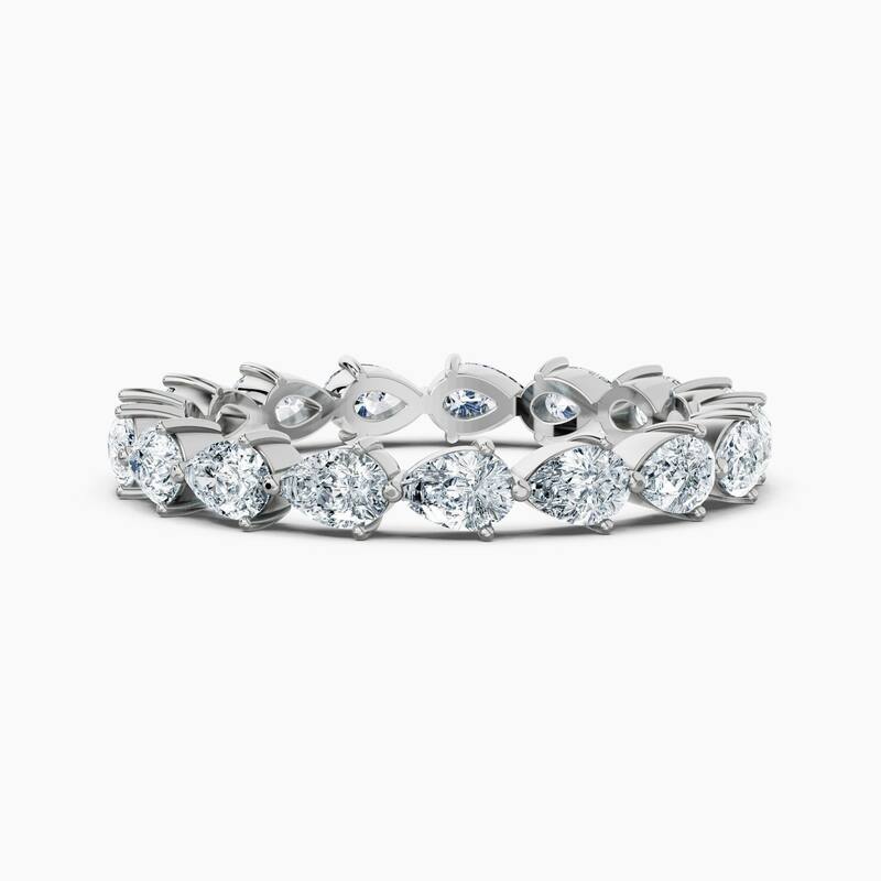 Auriya 14k Gold Pear East-West Lab Grown Diamond Eternity Band 1.70 - 6.75 ct. tw. (F-G, VS) - 1.70 ct. wt. - 5.5 - White