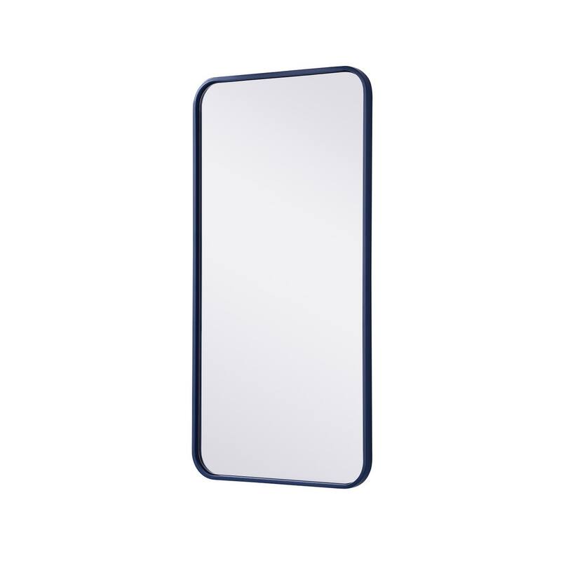 Ezra Soft Corner Metal Rectangular Mirror