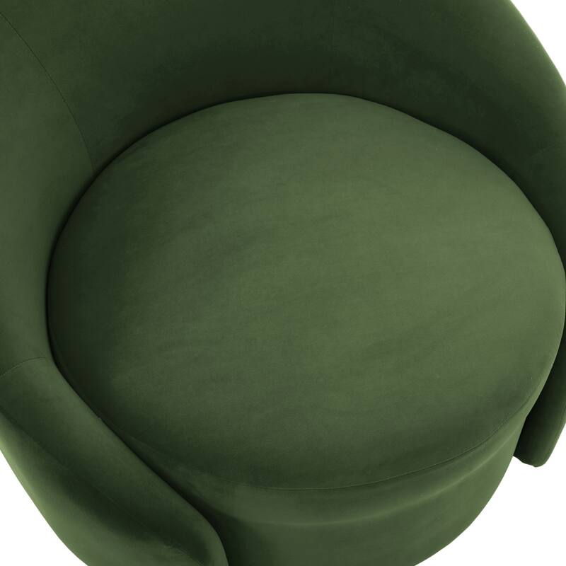 Modern Upholstered Swivel Barrel Chair Accent Lounge Chair