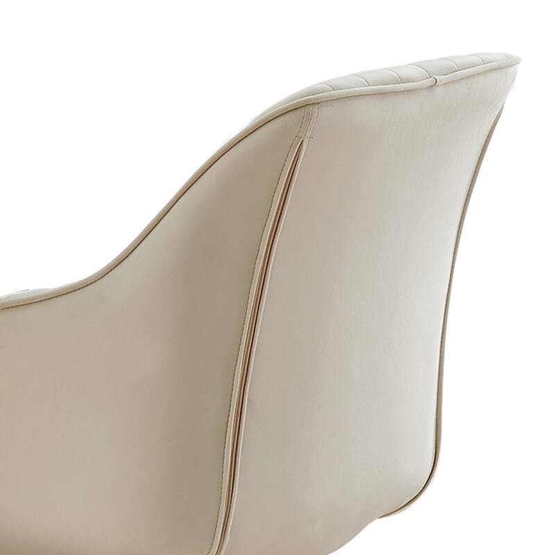 Art Leon Set of 2 Velvet Swivel Dining Chair with Golden Legs