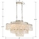 preview thumbnail 4 of 3, Brielle 6 Light Antique Silver Linear Chandelier - 30'' W x 22.5'' H x 14'' D