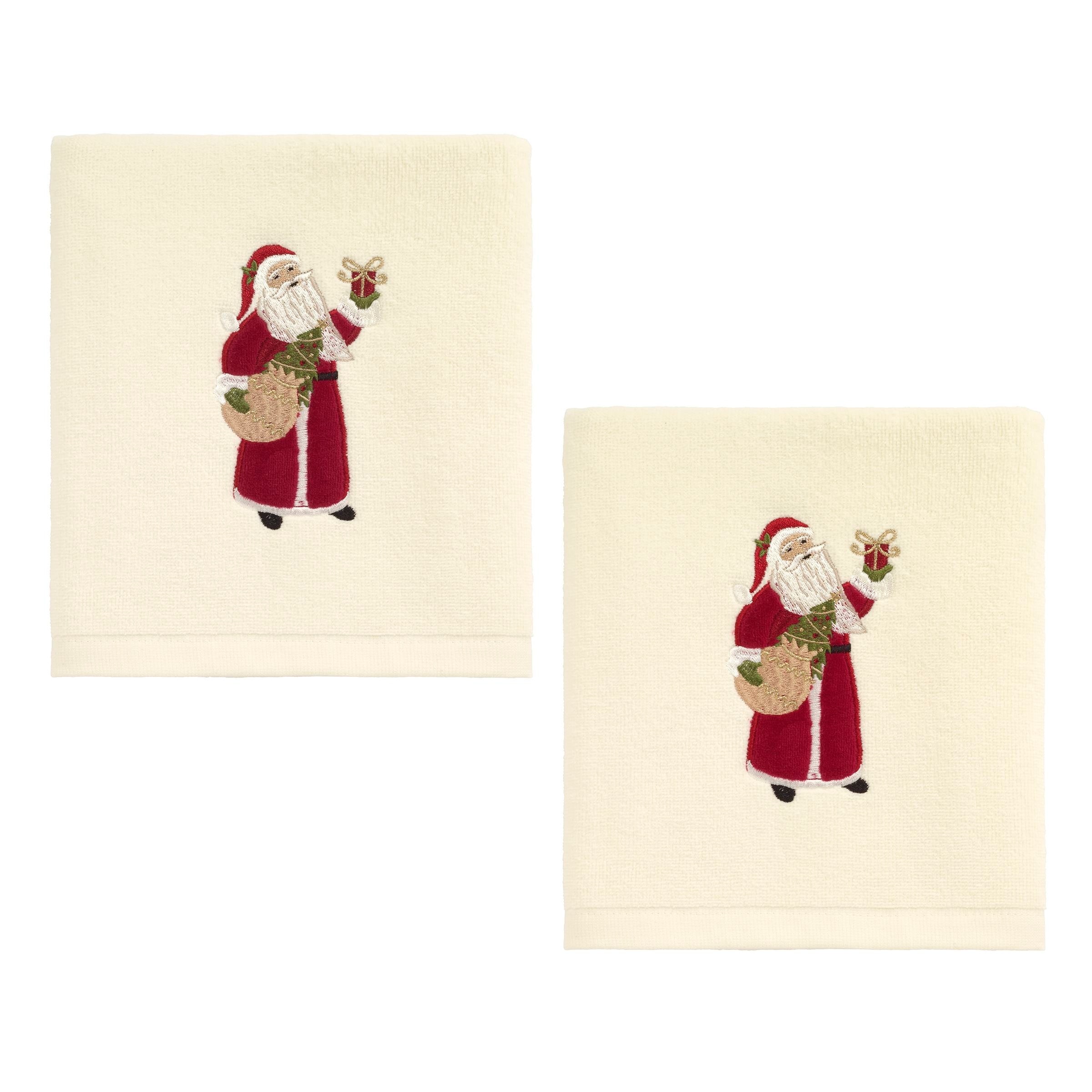 Avanti Santa Gifts 2-Pack Hand Towel Set
