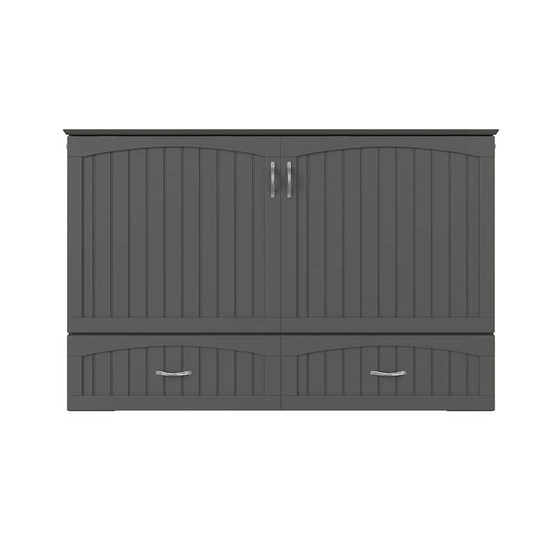 Aspen Queen Murphy Bed Chest with 6" Mattress