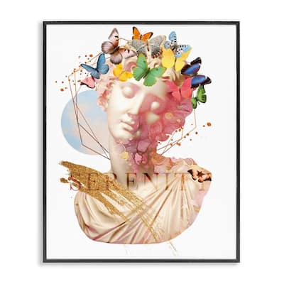 Stupell Serenity Statue Collage Framed Giclee Art Design By Susan Arnot