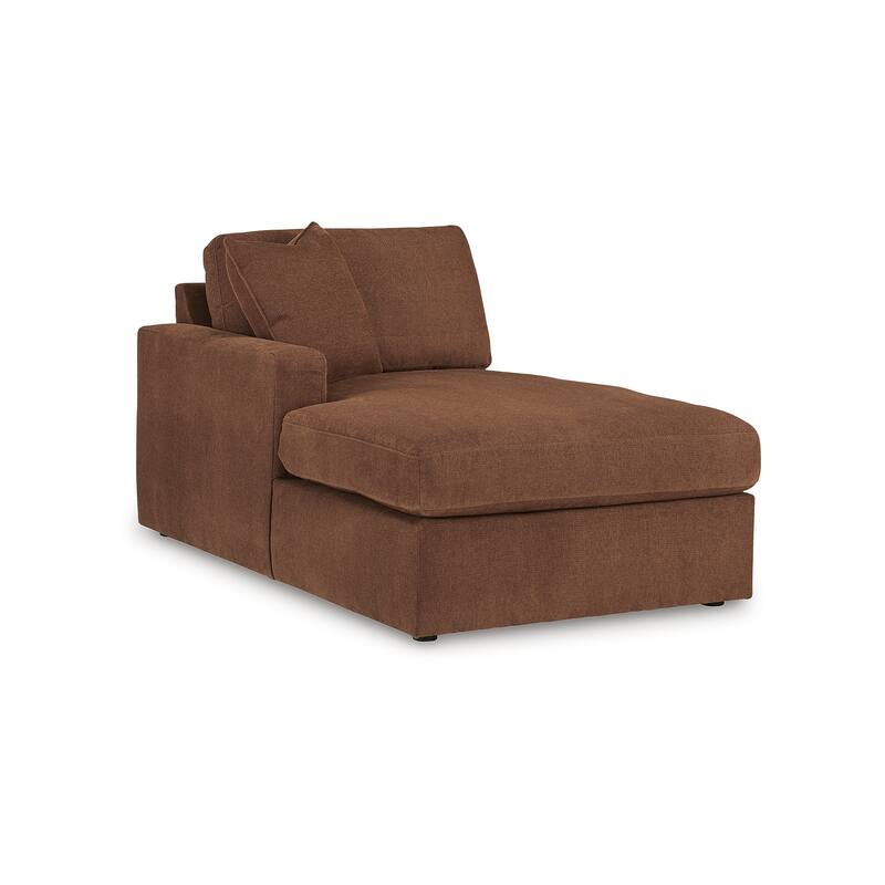 Signature Design by Ashley Modmax Orange 5-Piece Pit Sectional with Storage Consoles - 144"W x 68"D x 36"H