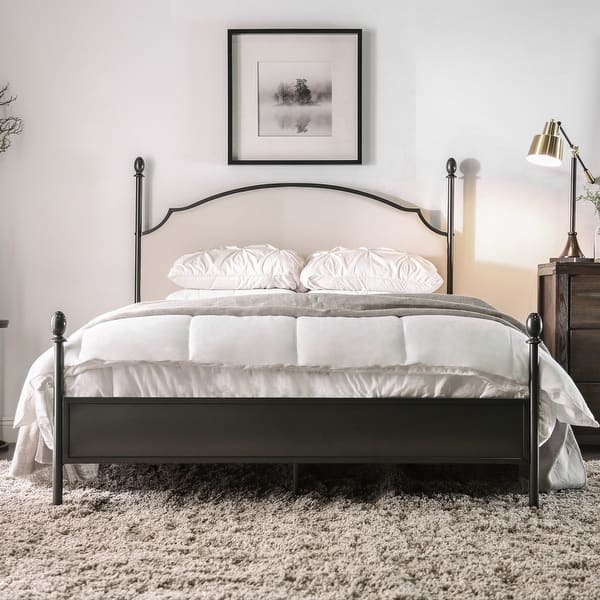 slide 2 of 9, The Gray Barn Epona Modern Curved Metal Four Poster Bed