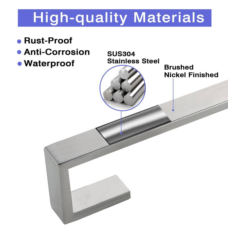 24 in. Square Wall Mounted Towel Bar Stainless Steel Towel Holder