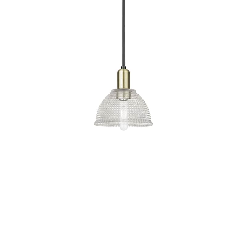 Innovations Lighting 716-1S-9-8 Arietta Pendant Arietta 8" Wide Mini - Black Antique Brass / Clear