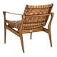 preview thumbnail 23 of 23, SAFAVIEH Couture Dilan Leather Safari Chair - 24.5" W x 30" L x 30" H