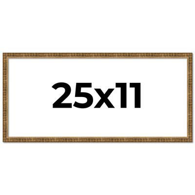25x11 Frame Gold Solid Wood Picture Frame - Complete Modern Photo