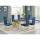 Option 7pcs - Gold Chrome - Navy Blue