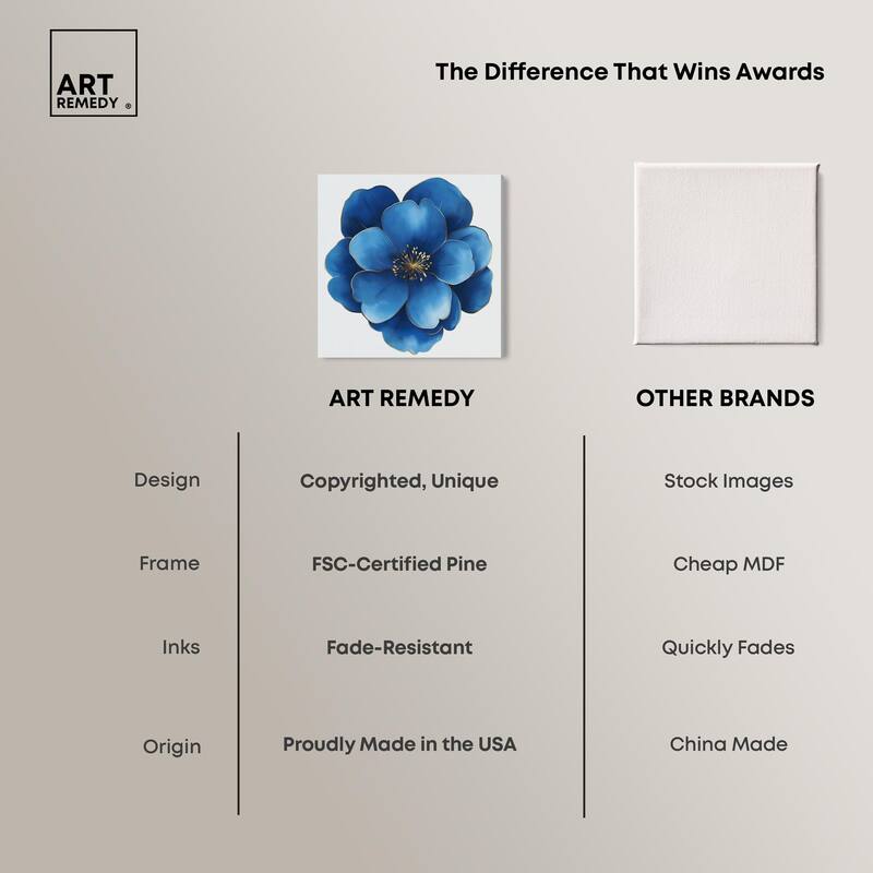 Blue Brilliance I Canvas by Art Remedy, Gallery Wrapped