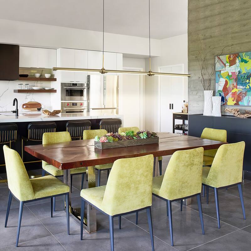 Modern Minimalist 3-Light LED Linear Chandelier Kitchen Island Pendant Light - 47.2"