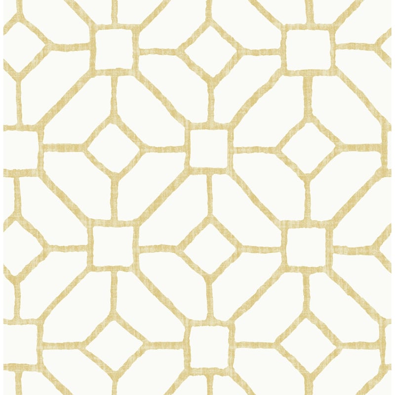 A-Street Prints Addis Gold Trellis Wallpaper