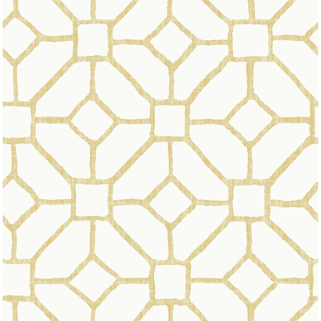 A-Street Prints Addis Gold Trellis Wallpaper