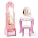 preview thumbnail 1 of 17, Costway Kids Vanity Set Princess Makeup Dressing Table and Chair Set - See Details Pink