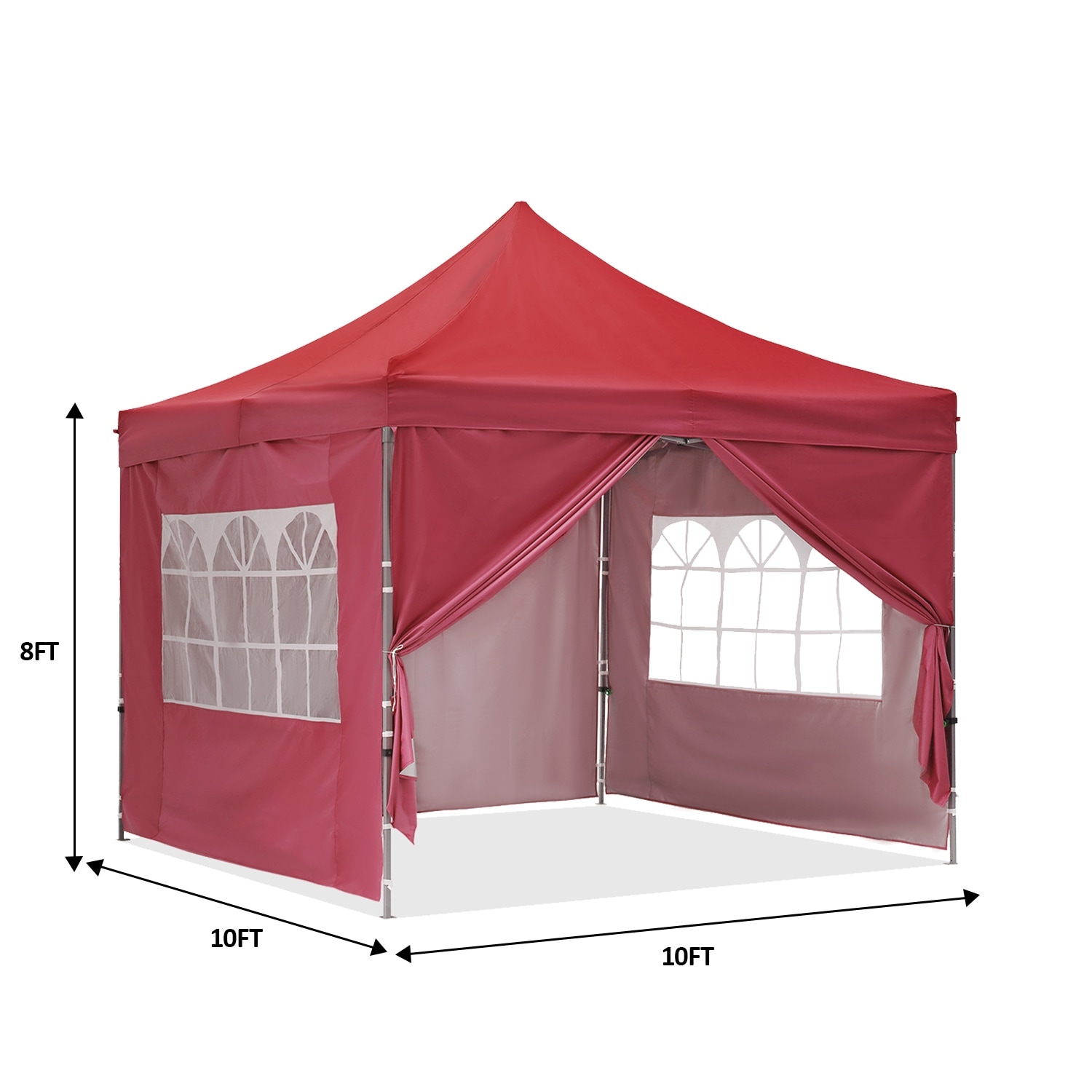 Zenova 10x10 Pop Up Canopy Tent Instant Folding Shelter With 4