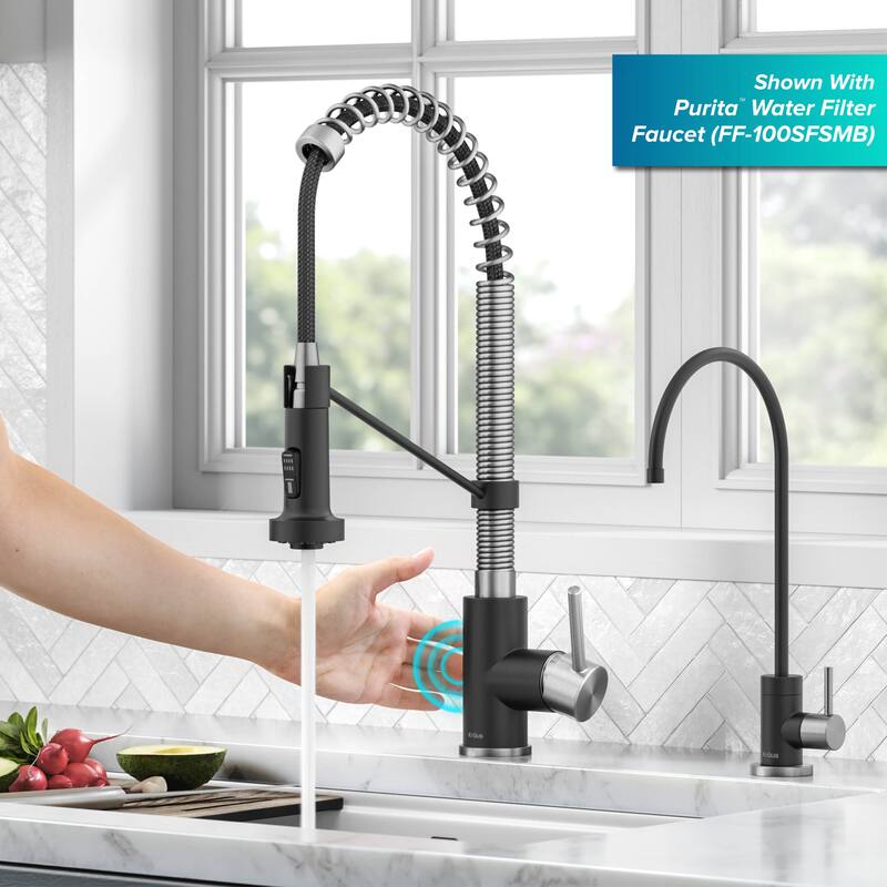 Kraus Bolden 2-Function 1-Handle Commercial Pulldown Kitchen Faucet