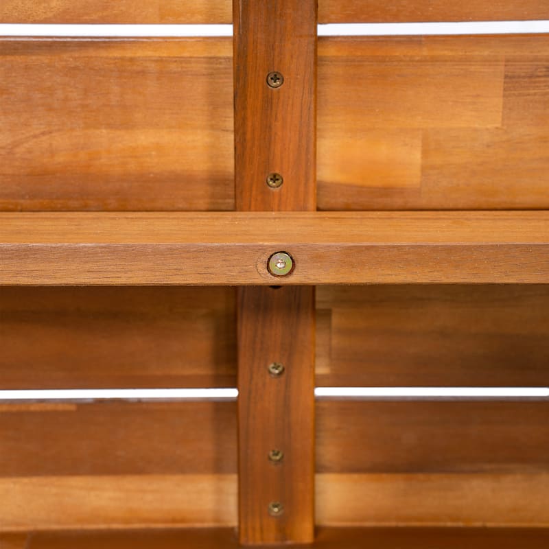 Christopher Knight Home - 3-Piece Outdoor Acacia Wood Dining Set with 2 Woven Ratan Leg Benches & 70" Solid Wood Dining Table