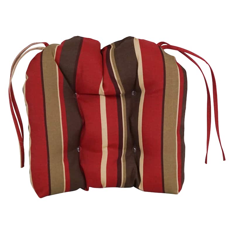16-inch Rounded Back Tufted Indoor/ Outdoor Chair Cushions (Set of 6)