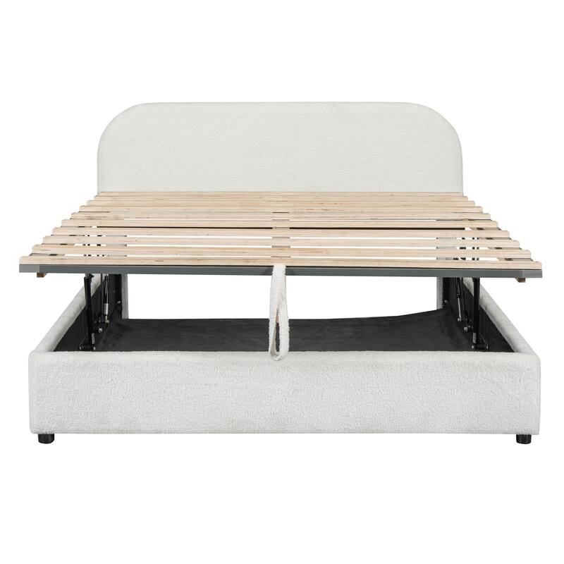 Platform Bed with Hydraulic Storage System