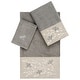 preview thumbnail 26 of 55, Authentic Hotel and Spa 100% Turkish Cotton Braelyn 3PC Embellished Towel Set Dark Gray
