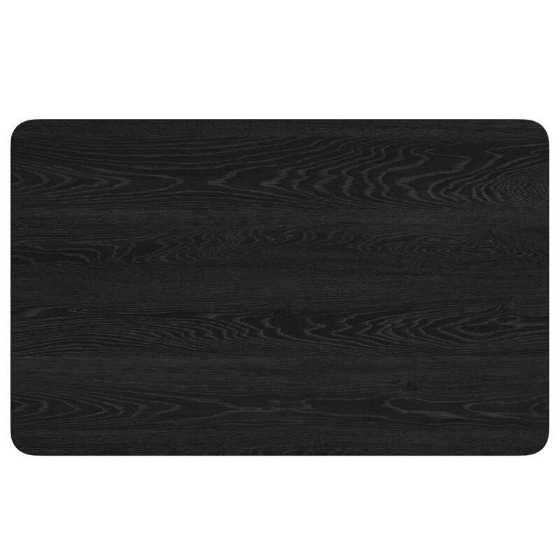 Dining Table Solid Wood Legs, Black