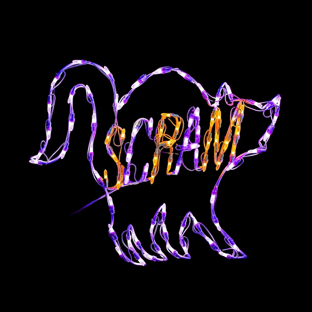 Halloween LED Scram Cat 25 inches