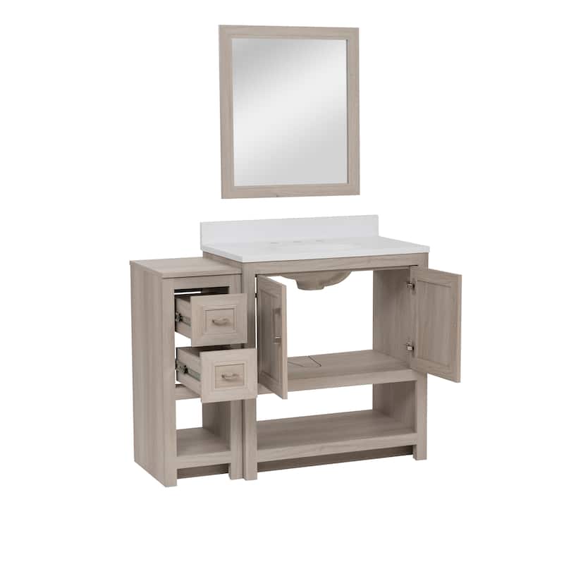 Blakely Vanity with Mirror and 12-inch Side Cabinet