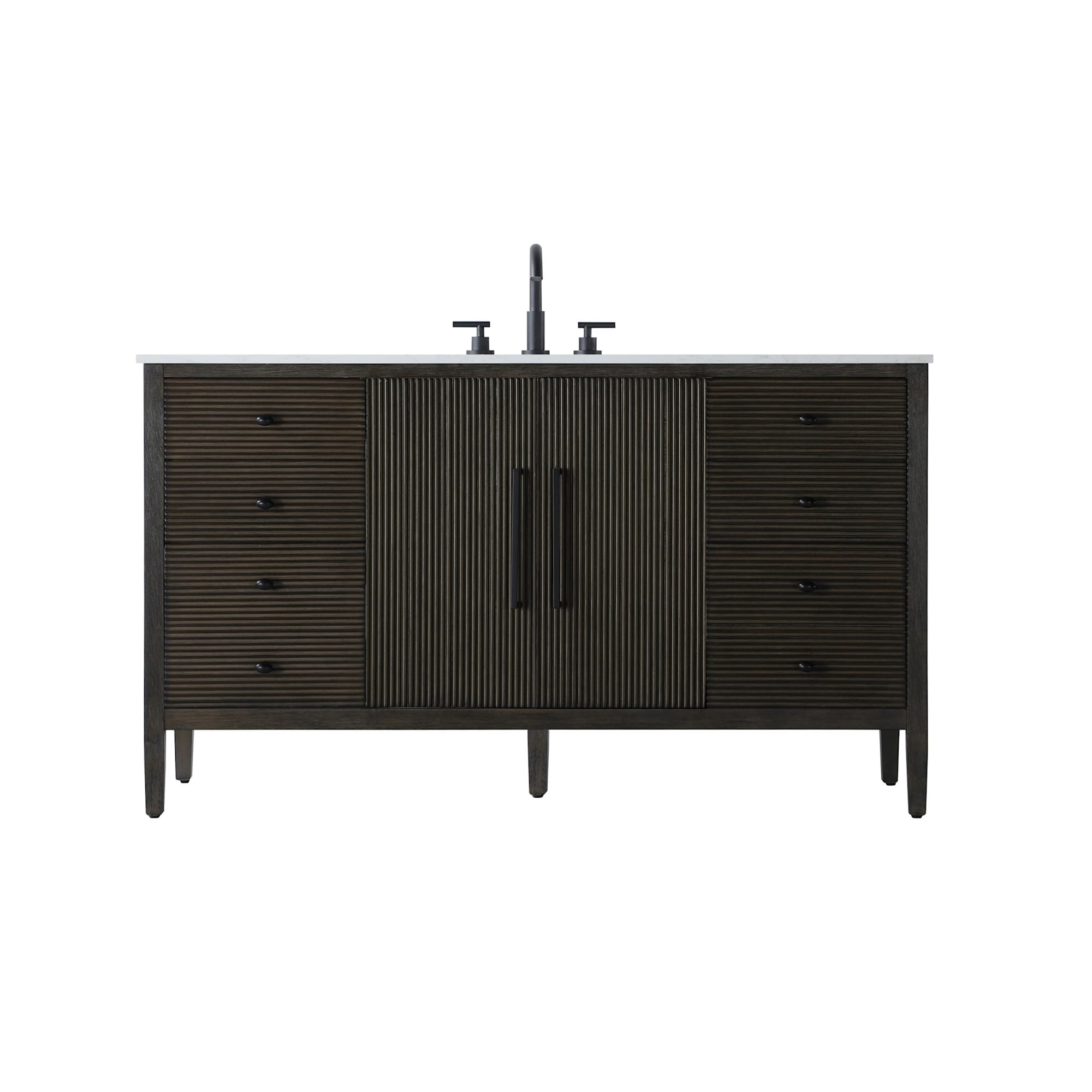 Elegant Lighting VF29660 Blakely 60" Free Standing Single Basin Vanity