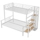 preview thumbnail 14 of 28, Twin Over Full Bunk Bed with Stairs & Wardrobe