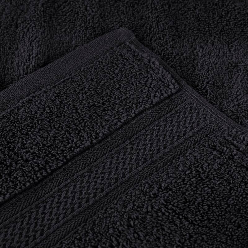 Superior Chevron Zero Twist Solid and Jacquard Cotton Bath Sheet Set of 2