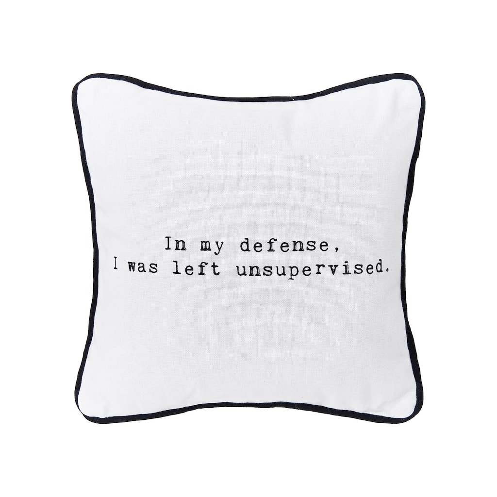 Left Unsupervised 10" x 10" Printed Throw Pillow
