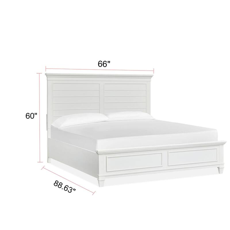 Magnussen Home Charleston White Dove Panel Bed