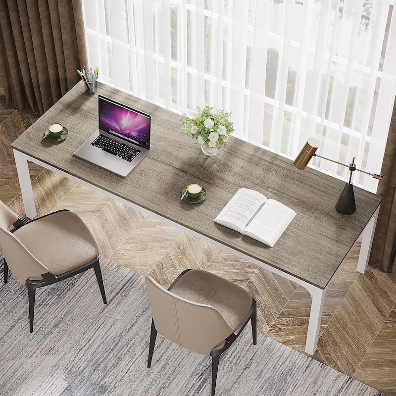 78.7" Extra Long Computer Desk/Table, Work Desk, Double Workstation Desk for Home Office