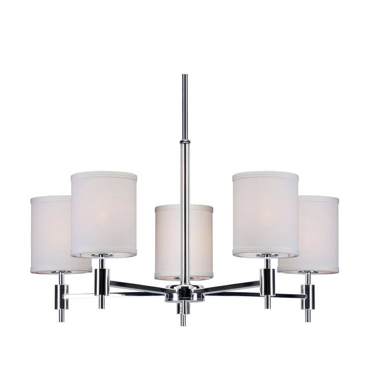 Forte Lighting 5 Light 25" Wide Chandelier - Chrome