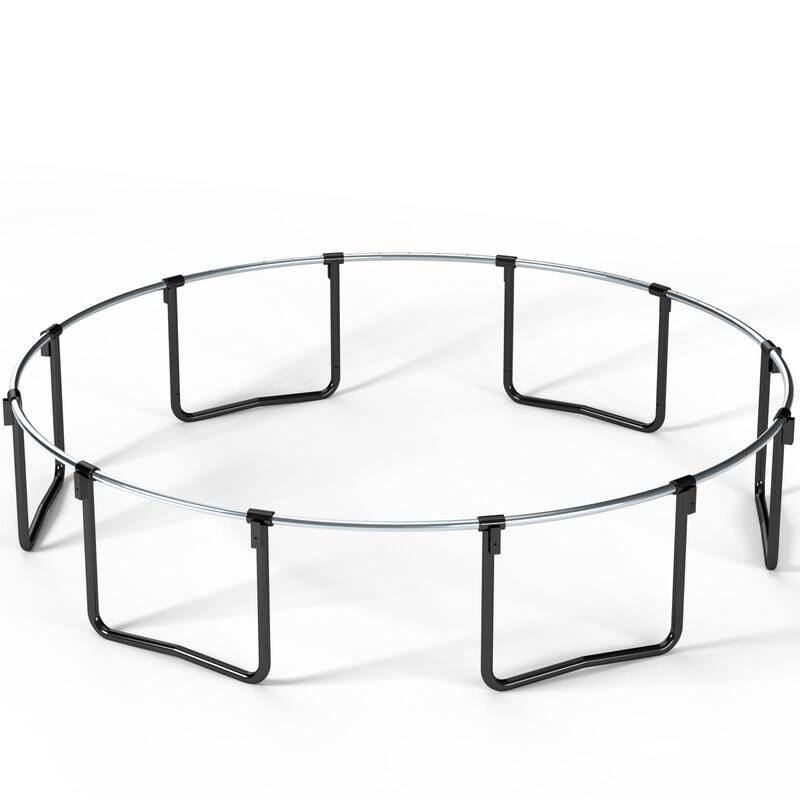 16FT High-Dip Galvanized Frame Trampoline Pumpkin- Black Red