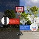 preview thumbnail 6 of 6, 4.3-8.2 FT Portable Basketball Hoop with Adjustable Height and Wheels-Red - 51" x 72.5" x 98.5"