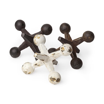 Set of Three Iron Jack Sculptures - 7"W x 8"D x 7"H