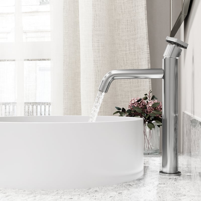 VIGO Ruxton 12" H Single Handle Single Hole Bathroom Vessel Faucet