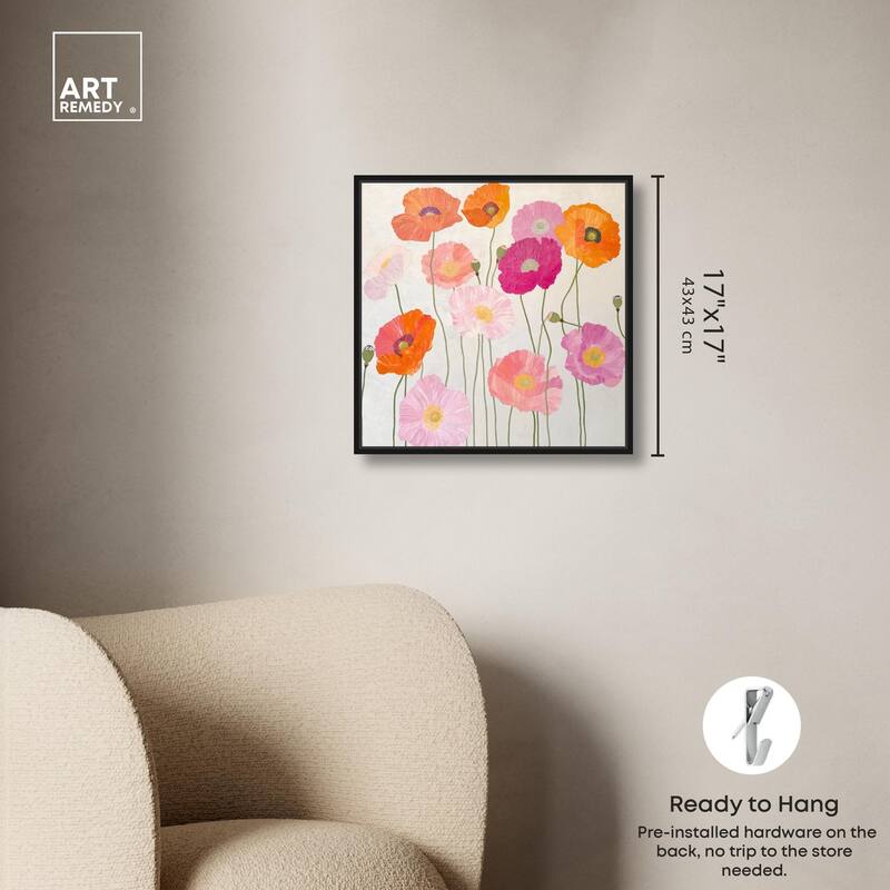 Sunset Poppy Chorus II Canvas by Art Remedy