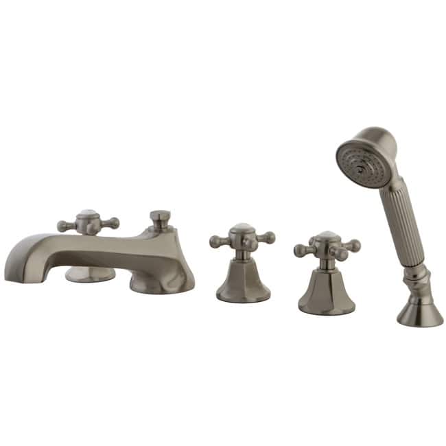 Kingston Brass Metropolitan Widespread Deck Mounted Roman Tub Filler