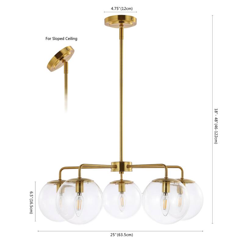 SAFAVIEH Lighting Negara Chandelier - 25" W x 25" D x 18-48" H